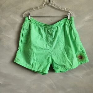 Vintage LA Gear Shorts Size Large High Visibility Neon Green Nylon 90s Pull On